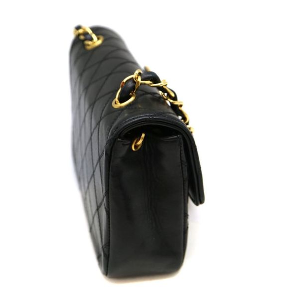 Chanel Matelasse Chain Shoulder Leather Black Gold Shoulder Bag - Picture 5 of 7